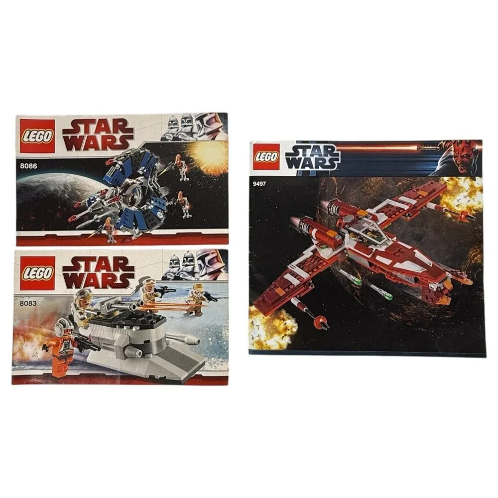 Lot Of 10 LEGO Star Wars Instruction Manuals For Sets 7956 7957 7959 8083 8086 +